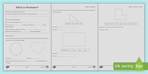 What Is Perimeter Activity Sheet L Enseignant A Fait