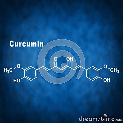 Curcumin Turmeric Spice Structural Chemical Formula Royalty Free Stock