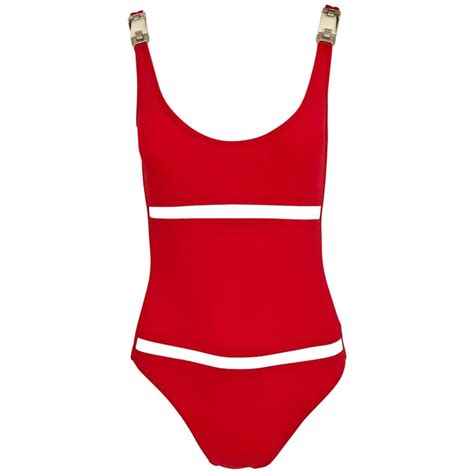 Paco Rabanne Red One Piece Bathing Suit At 1stdibs