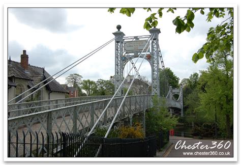 The Suspension Bridge Over The River Dee Chester