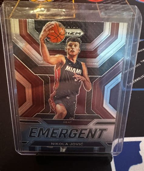 Panini Prizm Nikola Jovic Emergent Rookie Rc Miami Heat Ebay