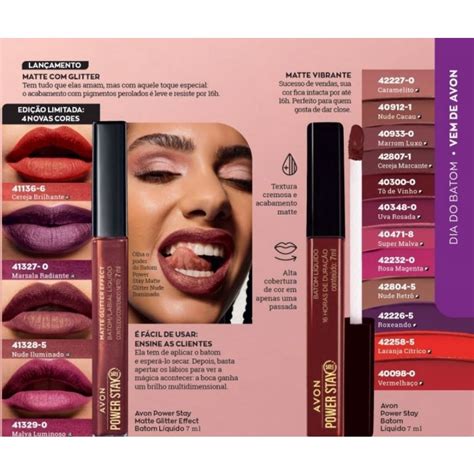 Batom Líquido Avon Power Stay Bonita 7ml Shopee Brasil