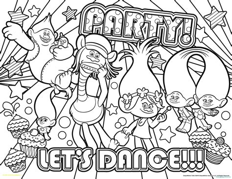 trolls coloring sheets 2