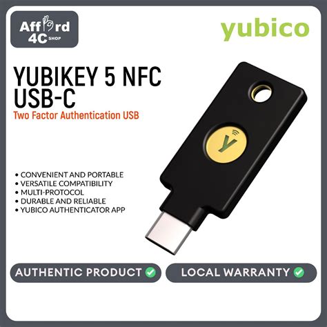 Yubico YubiKey 5C NFC Two Factor Authentication USB And NFC