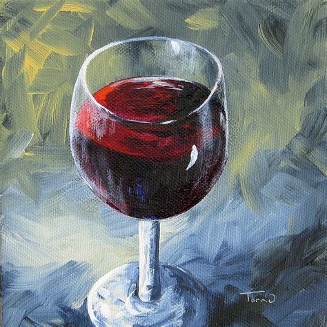 Glass Of Red Wine Ii Painting By Torrie Smiley Fine Art America