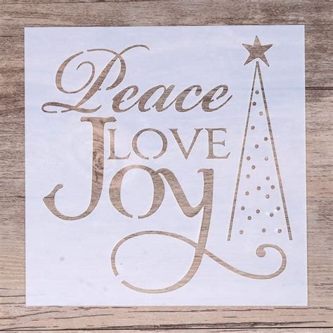 Peace Love Joy Stencil I Have Loved You Diy Scrapbooking Etsy