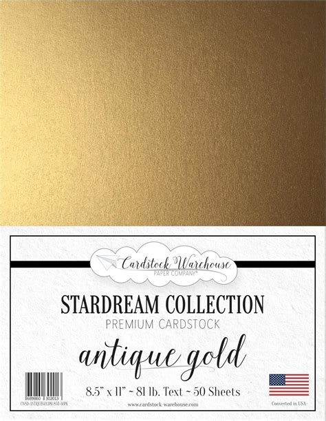 Antique Gold Stardream Metallic Lightweight Multi Use Text Paper 8 5 X