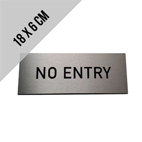 Bord Geborsteld Aluminium No Entry 18 X 6 Cm 3 Mm Dikte