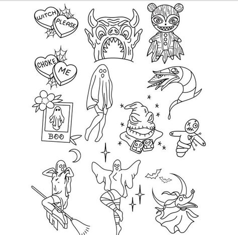 Tattoo Flash Sheets Outline