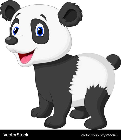 Cute Panda Bear Cartoon Royalty Free Vector Image