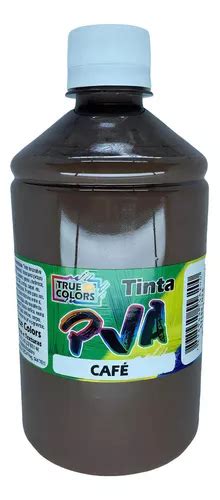 Tinta artesanal mate Pva True Colors 500 ml color café MercadoLibre