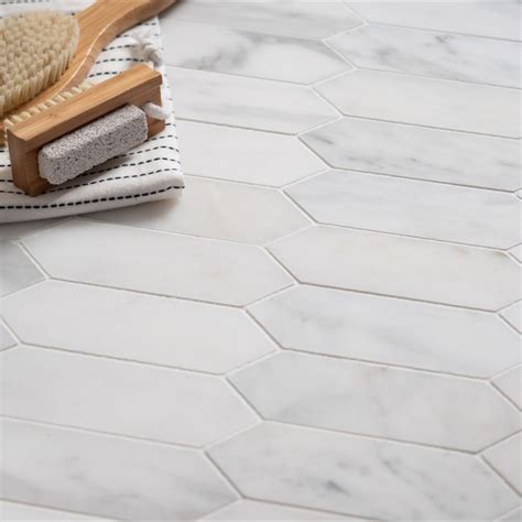 Calacatta Diamond Marble Mosaic Tiles Fast Delivery Starel Stones