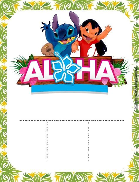 Pin De Sara Robledo Em Ideas Para Fiestas Lilo E Stitch Convites