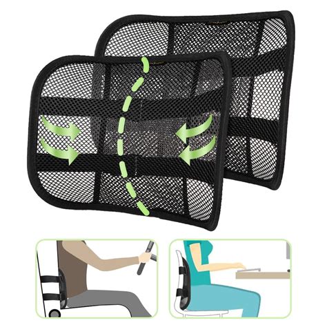 Buy Mesh Lumbar Support Back Cushion For Car Seat Desk Office Chair