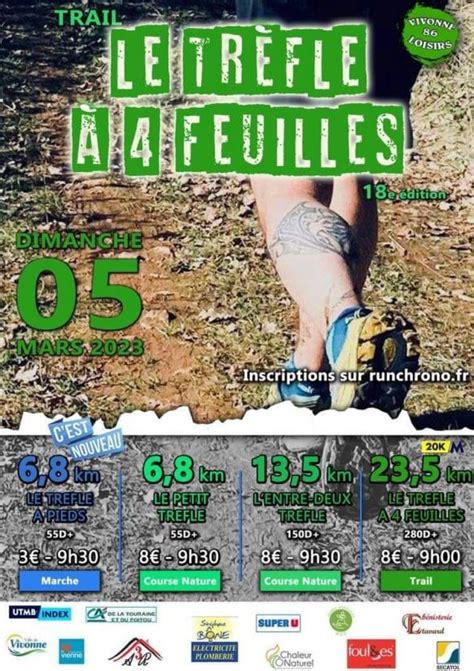 TRAIL Le trèfle à 4 feuilles Vivonne Sport en ville Buxerolles