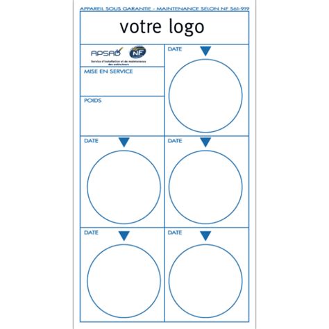 Tiquette Maintenance Des Appareils Personnalisable Remplir