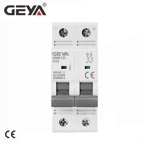 Geya Din Rail Dc Mcb 6ka 2p 500vdc Mini Circuit Breaker Dc 80a 100a