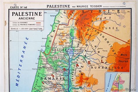 Affiche Carte Palestine Egypte Mulubrok Brocante En Ligne