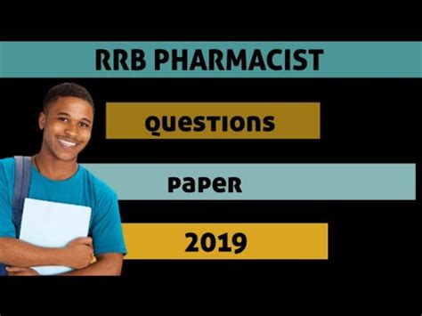 RRB Pharmacist Question Paper 2019 YouTube