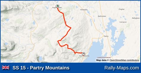 SS 15 Partry Mountains Stage Map Circuit Of Ireland Rally 1994