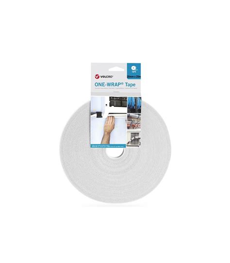 Tiras Reutilizables Velcro Blanco ONE WRAP 20mmx25 Metros VEL OW64139