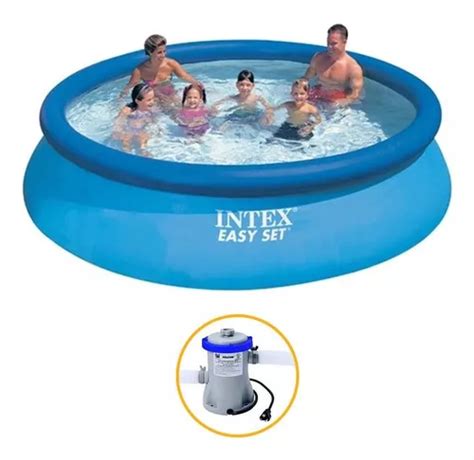 Piscina Inflável Easy Set Intex 3 853 L 305 Filtro 220v Cor Azul