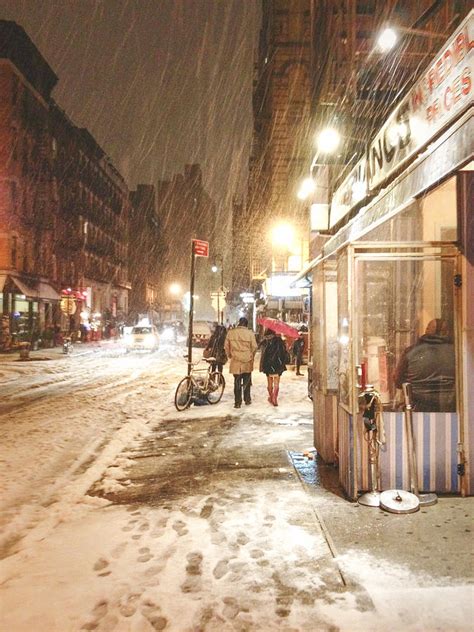 New York City - Winter Night - Snow in the City Photograph by Vivienne Gucwa - Fine Art America