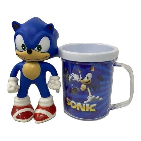 Boneco Sonic Azul Cl Ssico Figure Caneca Personalizada No Shoptime