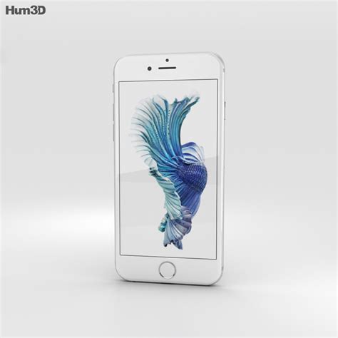 Apple iPhone 6s Silver 3D 모델 전자 기기 on Hum3D