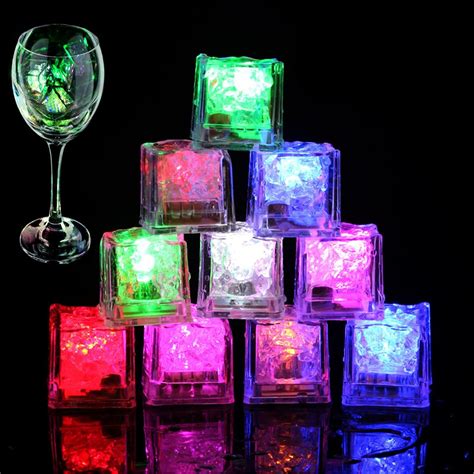 Light Up Ice Cubes 96 Pack Multicolor Waterproof Led Ice