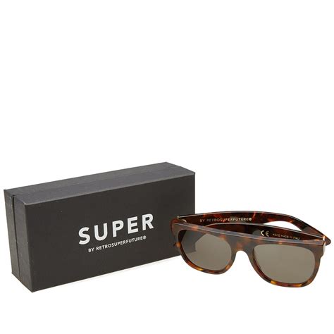 Super By Retrosuperfuture Flat Top Sunglasses Havana End Us