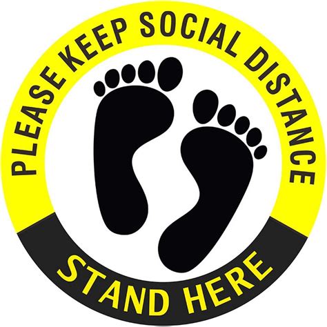 Social Distancing Floor Decals Social Distancing Sign 12