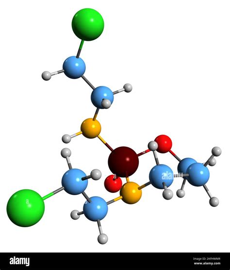 3D Image Of Ifosfamide Skeletal Formula Molecular Chemical Structure