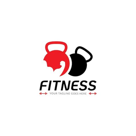 Premium Vector Fitness Gym Logo Design Template With Exercising Athletic Man And Woman