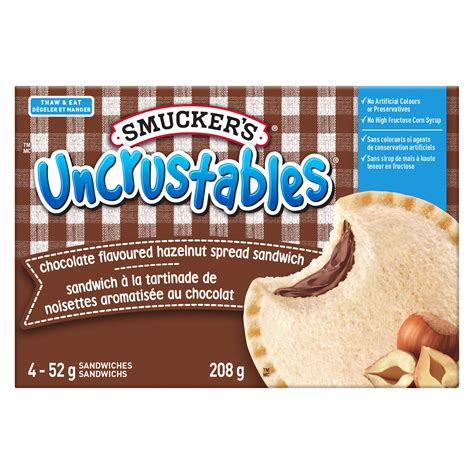 Smuckers Uncrustables Chocolate Flavoured Hazelnut Spread Sandwich 4