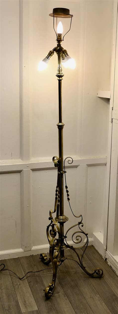 Antiques Atlas Brass Adjustable Arts And Crafts Floor Lamp