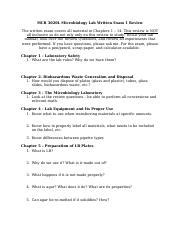 Mcb L Microbiology Lab Written Exam Review Docx Mcb L