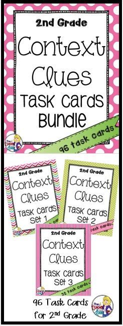 Context Clues Task Card Bundle For 2nd Grade Print And Digital