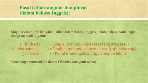 Dhomir Kata Ganti Dalam Bahasa Arab