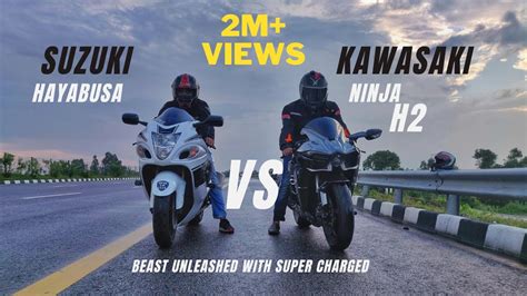 Kawasaki Ninja H2 Vs Suzuki Hayabusa Comparison First Ninja H2 In Lucknow Ksc Vlogs Youtube