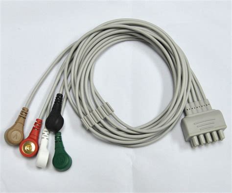 Compatible Ge 5 Lead Snap Aha 5 Leadwires Clip ECG Cable China ECG