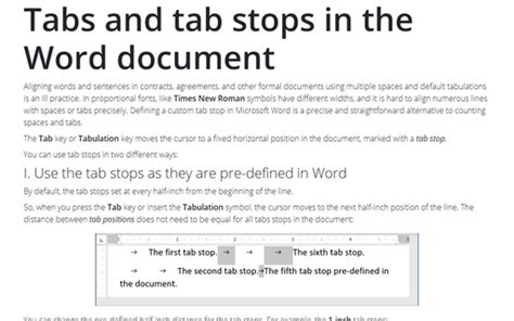 A perfect text alignment using tabs - Microsoft Word undefined