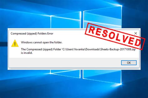 The Compressed Zipped Folder Is Invalid Try These Fixes