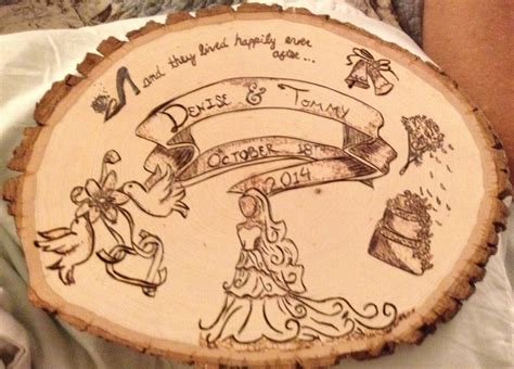 Custom Wedding Plaque wood burning by FieryGenerations on Etsy