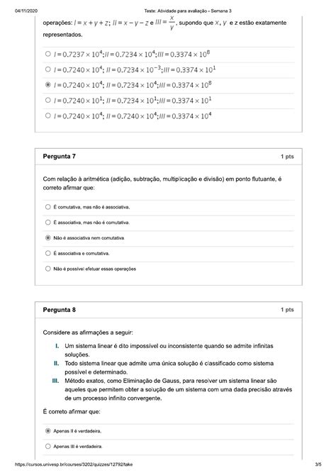 Calculo Numerico Atividade Semana 03 Cálculo Numérico