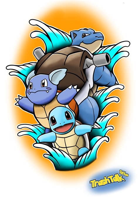 Squirtle Evolution Line Digital Print Etsy España