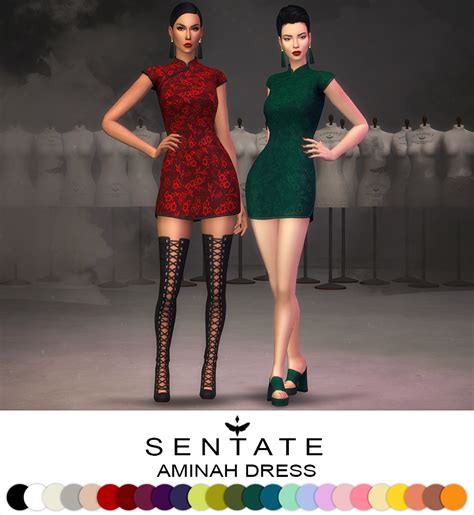 December 2021 Collection Sentate Feminine Outfit Dress Sims 4