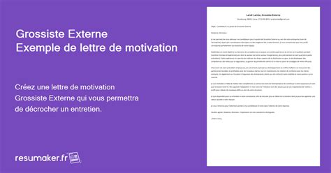 Grossiste Externe Exemple De Lettre De Motivation Pour