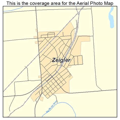 Aerial Photography Map of Zeigler, IL Illinois