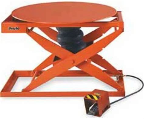 Mild Steel Hydraulic Rotary Platform Scissor Lift Table Operating